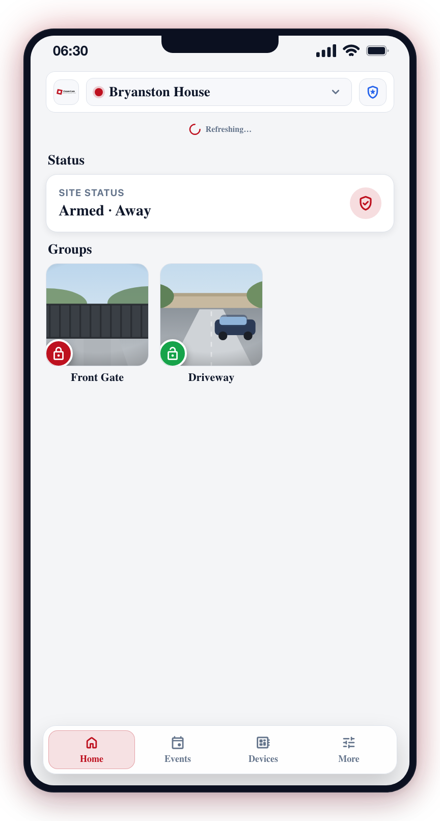 Pull down from the top of Home to reload every section with the latest data.